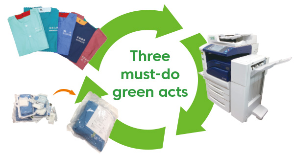 green office supplies