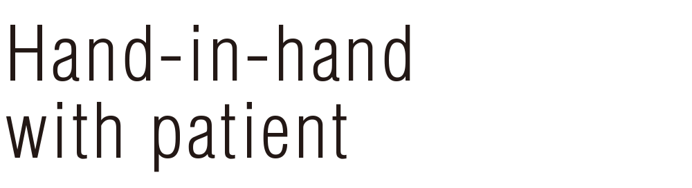Hand-in-hand with patient