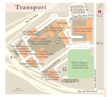 Map of Prince of Wales Hospital
Address: 30-32 Ngan Shing Street, Shatin, New Territories