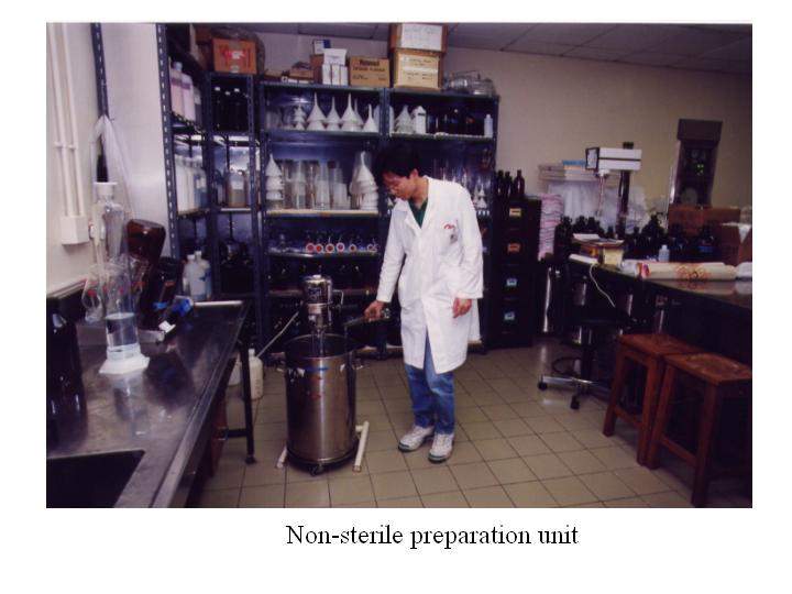 Non-sterile preparation unit