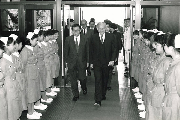 10 Jan 1991 - The Governor, Sir David Wilson - Officiating at The Opening Ceremony of Tuen Mun Hospital