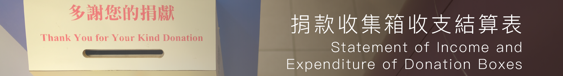 捐款收集箱收支結算表 (只限英文版)