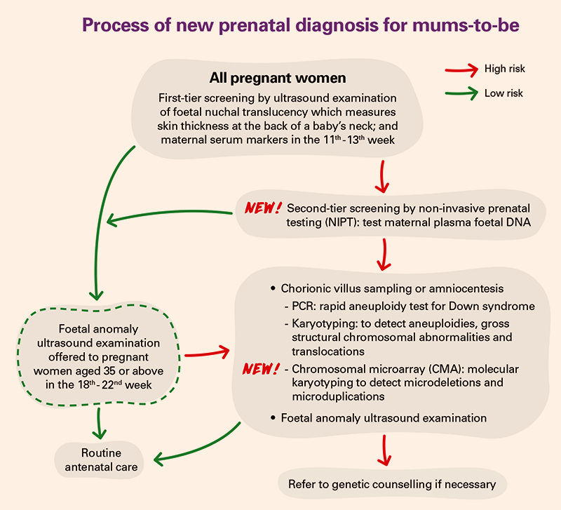 Process of new prenatal diagnosis for mums-to-be