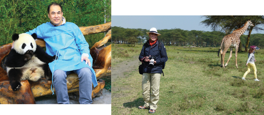 Billy is especially fond of nature photography. Photo on the left was taken in Chengdu Panda Breeding and Research Base in Dujiangyan, Sichuan, while the right one was taken in Masai Mara, Kenya.