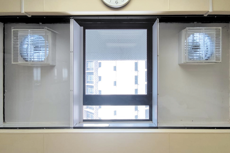 The tailor-made exhaust fan cover in psychiatric ward was praised by the ward colleague.