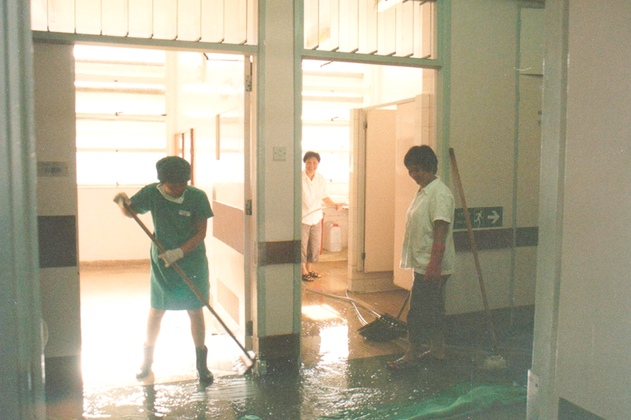 Midwives used to work with cleaners to scrub the delivery rooms once a week.