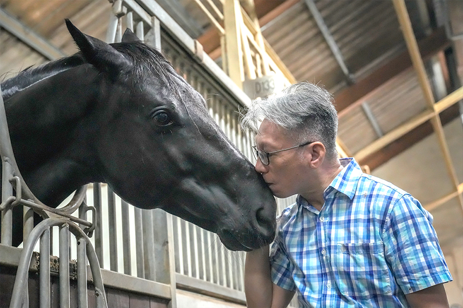 Danny has developed a close bond with horses.