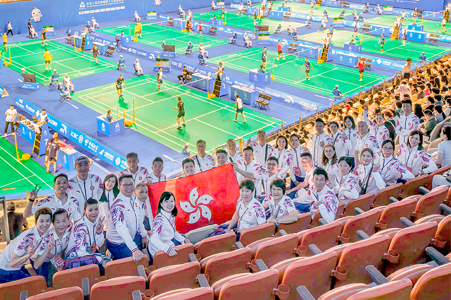 香港特別行政區代表團共有56位代表參加群眾賽事活動羽毛球項目決賽，最終奪得亮眼成績。