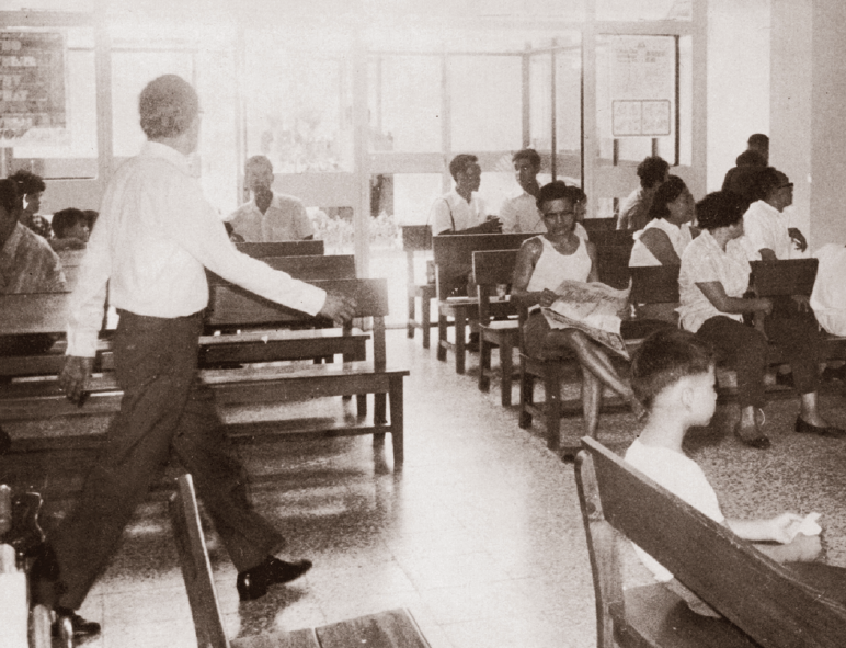 仁濟醫院70年代的門診大堂。