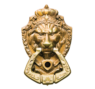 The unique lion head door knocker