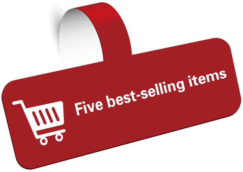 Five best-selling items