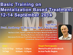 Basic Training on Mentalization Based Treatment (MBT)