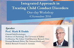 Integrated Approach in Treating Child Conduct Disorders One-day Workshop