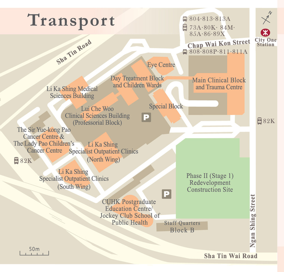 Map of Prince of Wales Hospital
Address: 30-32 Ngan Shing Street, Shatin, New Territories