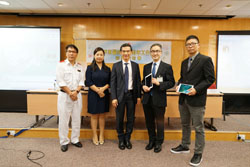 Annual Plan Media Briefing - (from left to right) Mr Edward SHUM, Nurse Consultant (Stroke) , PWH ; Dr Ada YU, Asso. Consultant (P&C), NTEC ; Dr S V LO, CCE, NTEC ; Dr Jonas YEUNG, Consultant (Med), AHNH ; Dr LI Siu Hung, Asso. Consultant (Med), NDH
