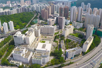 Aerial photo of the Main Clinical Block and Trauma Centre (Taken in 2015)
