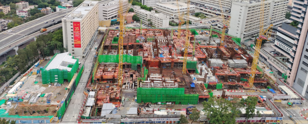 21 November 2024 Construction of In-patient Extension Block Reaches Third Floor