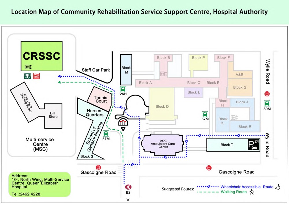 Location Map of Community Rehabilitation Service Support Centre